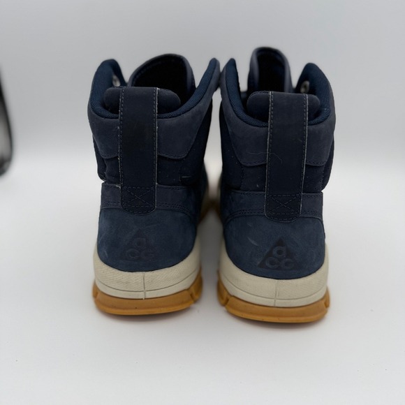 Nike Air Wildwood Mid ACG Men's Leather Suede Ankle Boots - Blue Gum Bottom - Picture 3 of 4